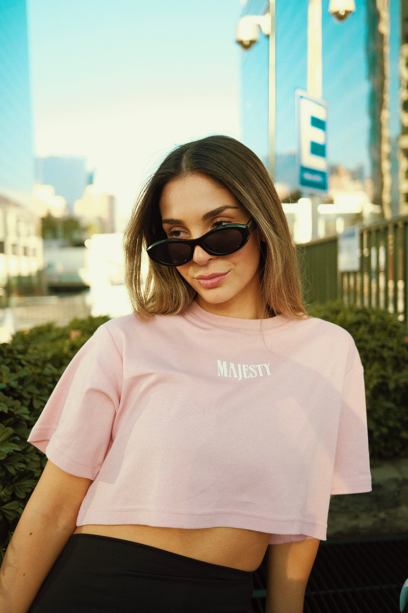 M002 - Crop Top  Majesty Light Pink